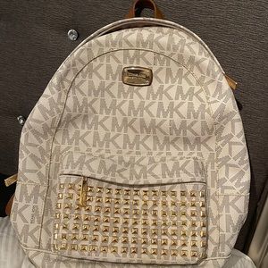 Michael Kors vanilla stud backpack with tags